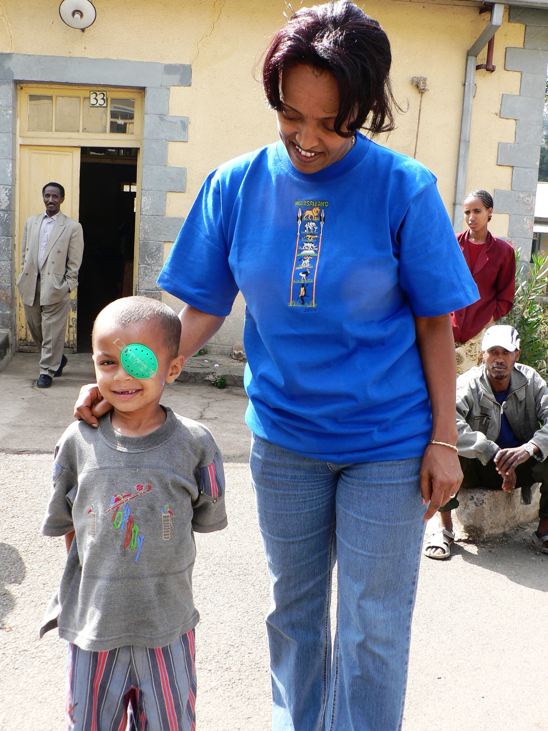 A child in Ethiopia receives treatment as part of the Lions Clubs International Foundation Childhood Blindness Project, offered in partnership with the World Health Organization.